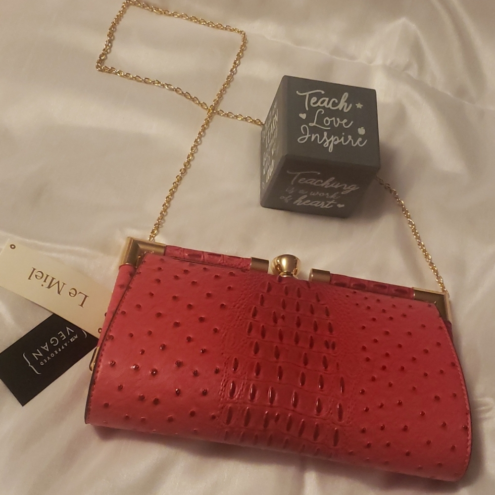 NWT Le Miel Vegan Shoulder Purse